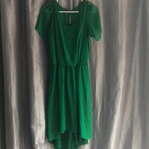 Emerald green high low dress